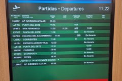 Abflugtafel San Fernando (Buenos Aires) mit der CX-PBO